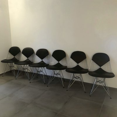 Bikini Chairs by Charles & Ray Eames for Vitra, 1950s, Set of 6-MOH-1460148