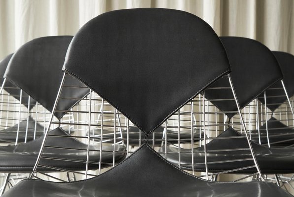 Bikini Wire Frame Chairs by Charles and Ray Eames for Vitra, 1980s, Set of 6-FEW-2024244