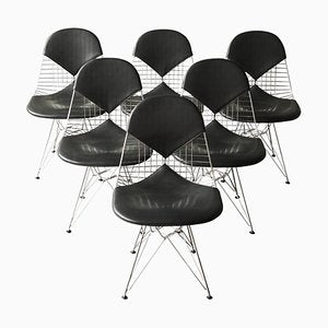 Bikini Wire Frame Chairs by Charles and Ray Eames for Vitra, 1980s, Set of 6-FEW-2024244