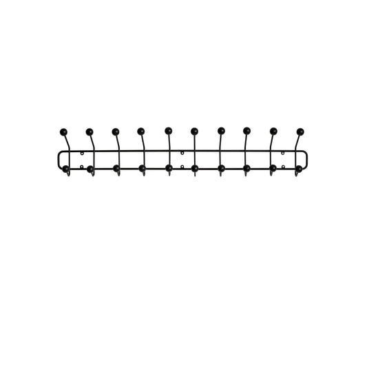 Bill Horizontal Coat Rack Large by Maze #Black / Birch