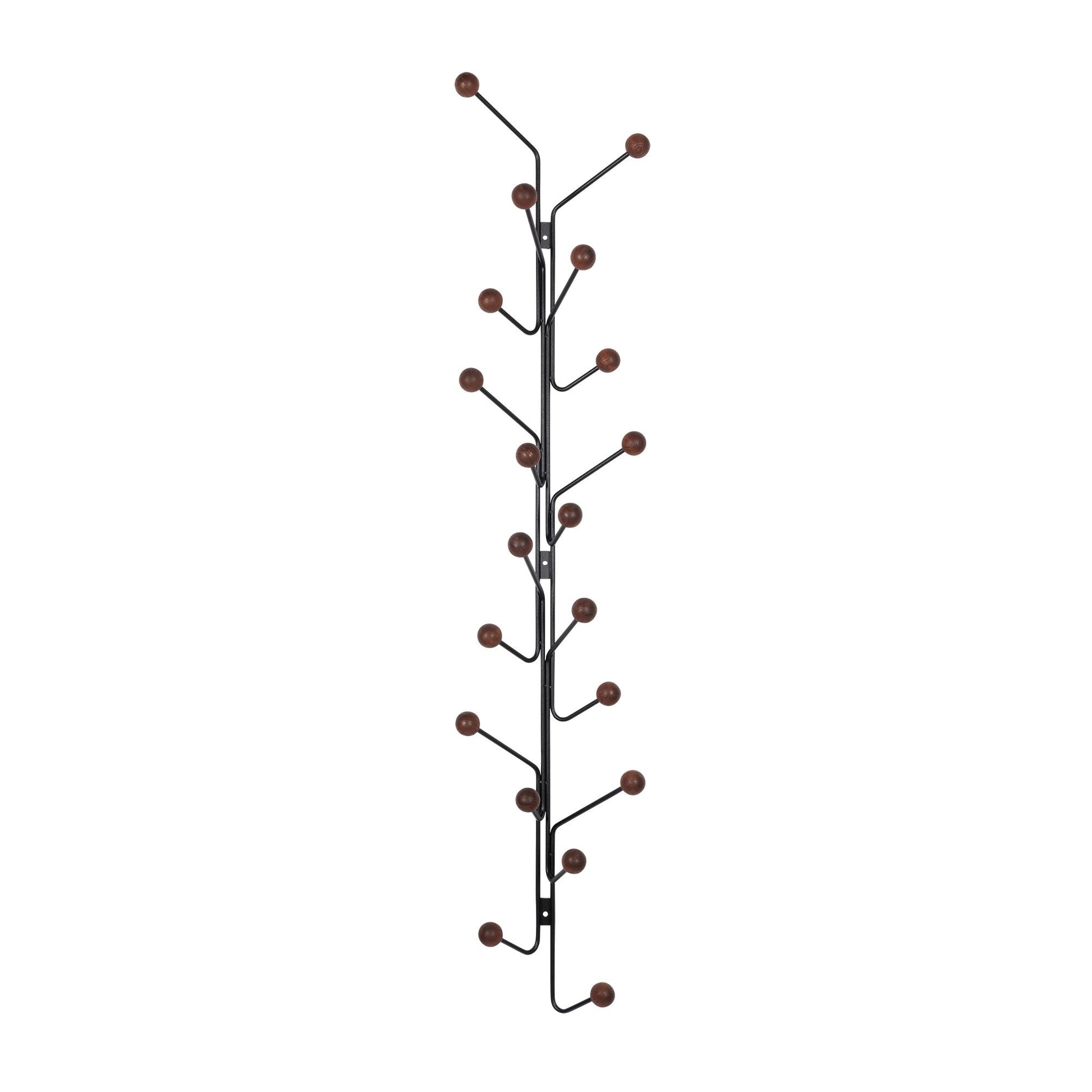 Bill Vertical Coat Rack by Maze #Black / Walnut