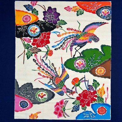 Bingata Okinawan Textile, Ryukyu, Japan, 1960s-DWL-1821254