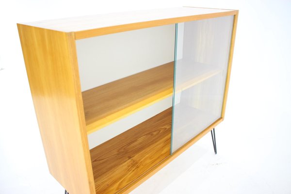 Birch and Glass Cabinet, Czechoslovakia, 1970s-TZ-1293661