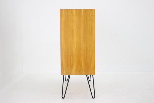 Birch and Glass Cabinet, Czechoslovakia, 1970s-TZ-1293661