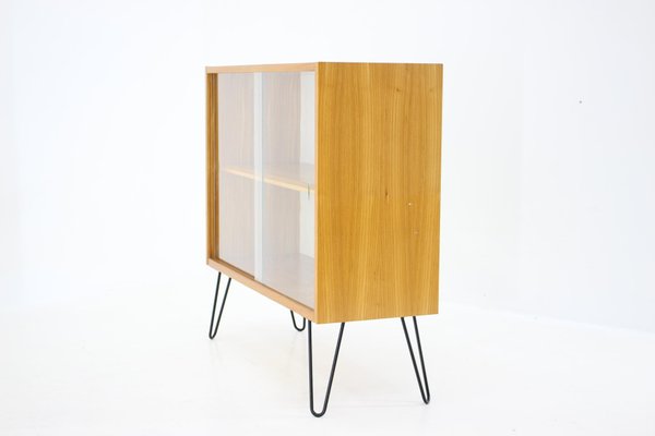 Birch and Glass Cabinet, Czechoslovakia, 1970s-TZ-1293661