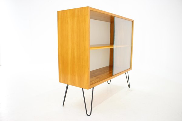 Birch and Glass Cabinet, Czechoslovakia, 1970s-TZ-1293661