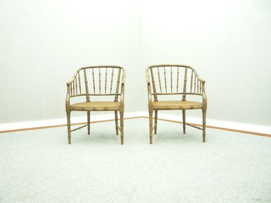 Birch Armchairs by Maison Jansen, 1960s, Set of 2-UG-1169566