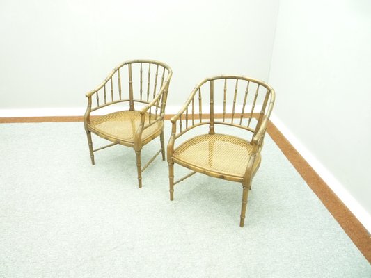 Birch Armchairs by Maison Jansen, 1960s, Set of 2-UG-1169566