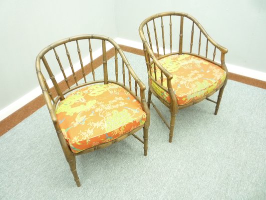 Birch Armchairs by Maison Jansen, 1960s, Set of 2-UG-1169566