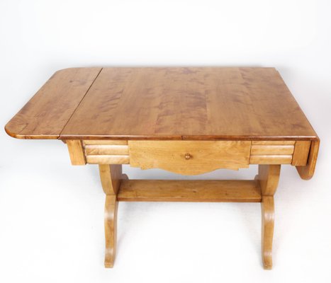 Birchwood Dining Table with Extensions, 1840s-UY-1000701