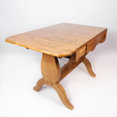 Birchwood Dining Table with Extensions, 1840s-UY-1000701