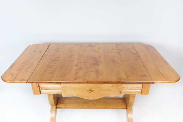 Birchwood Dining Table with Extensions, 1840s-UY-1000701