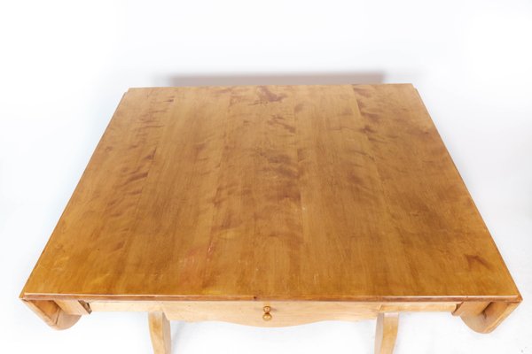 Birchwood Dining Table with Extensions, 1840s-UY-1000701