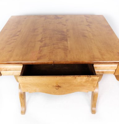 Birchwood Dining Table with Extensions, 1840s-UY-1000701