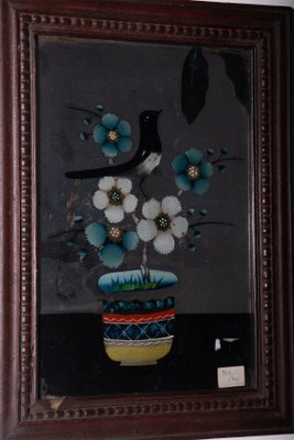 Bird, 1800, Reverse Glass Painting-RCE-2040336