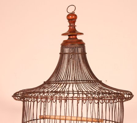 Bird Cage on Stand with Chinoiserie Decor, 19th Century-HPU-1076255