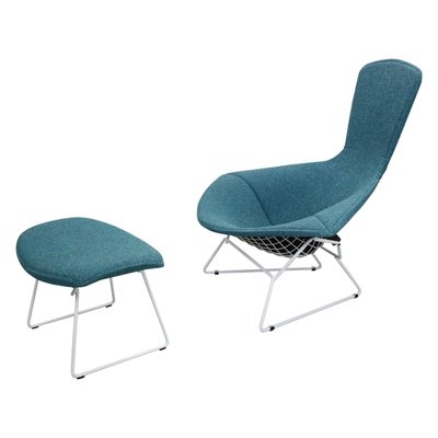 Bird Chair and Ottoman attributed to Harry Bertoia for Knoll, 1970s, Set of 2-DT-2026121