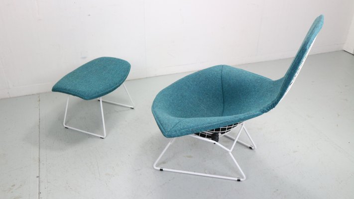 Bird Chair and Ottoman attributed to Harry Bertoia for Knoll, 1970s, Set of 2-DT-2026121