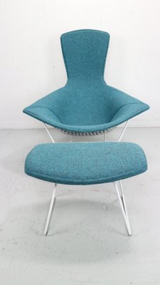 Bird Chair and Ottoman attributed to Harry Bertoia for Knoll, 1970s, Set of 2-DT-2026121