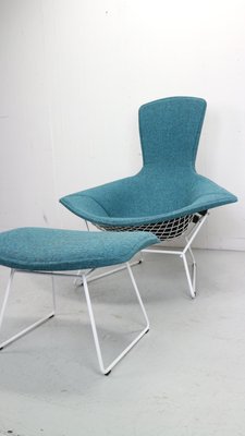 Bird Chair and Ottoman attributed to Harry Bertoia for Knoll, 1970s, Set of 2-DT-2026121