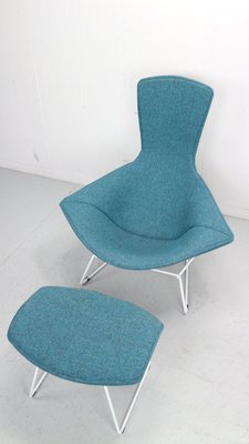 Bird Chair and Ottoman attributed to Harry Bertoia for Knoll, 1970s, Set of 2-DT-2026121