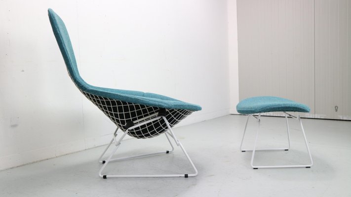 Bird Chair and Ottoman attributed to Harry Bertoia for Knoll, 1970s, Set of 2-DT-2026121