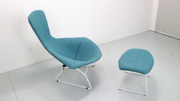 Bird Chair and Ottoman attributed to Harry Bertoia for Knoll, 1970s, Set of 2-DT-2026121