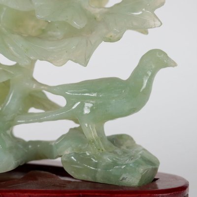 Birds and Peonies Sculpture in Jade-VMM-1793274