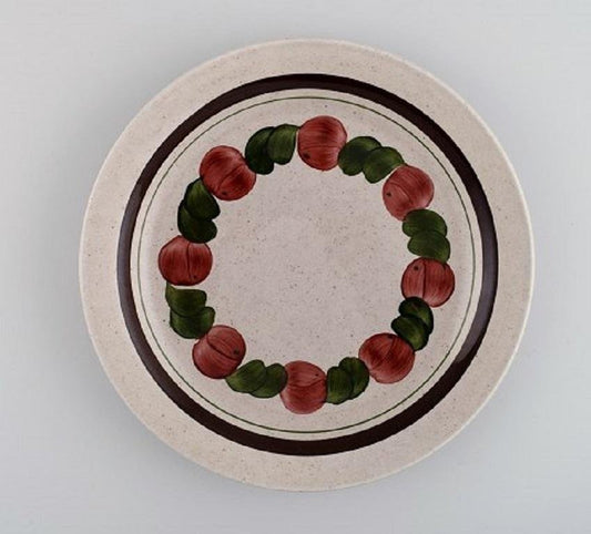 Birgitta Dinner Plates in Hand Painted Stoneware by Jackie Lynd for Rörstrand, Set of 12