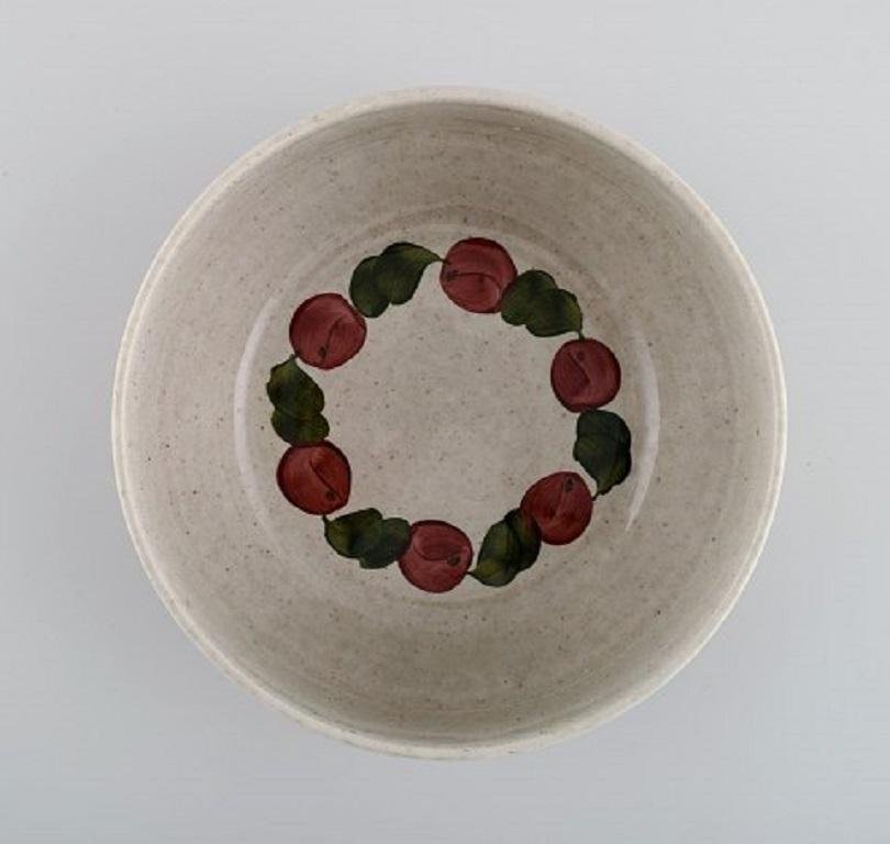 Birgitta Tableware Set in Hand-Painted Stoneware by Jackie Lynd for Rörstrand, Set of 5