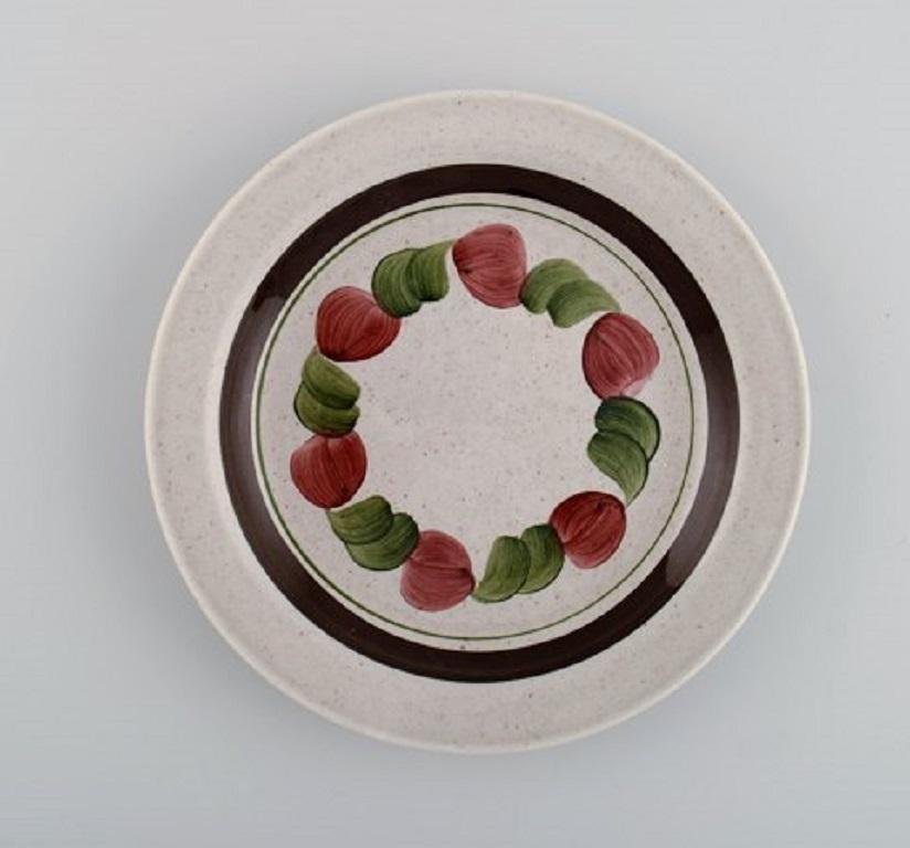 Birgitta Tableware Set in Hand-Painted Stoneware by Jackie Lynd for Rörstrand, Set of 5