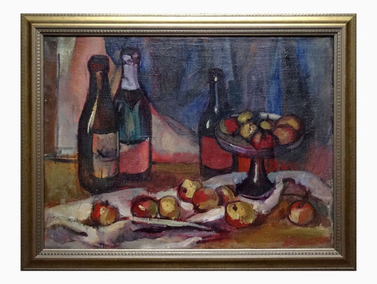 Biruta Baumane, Still Life with Apples, 1961, Oil on Canvas