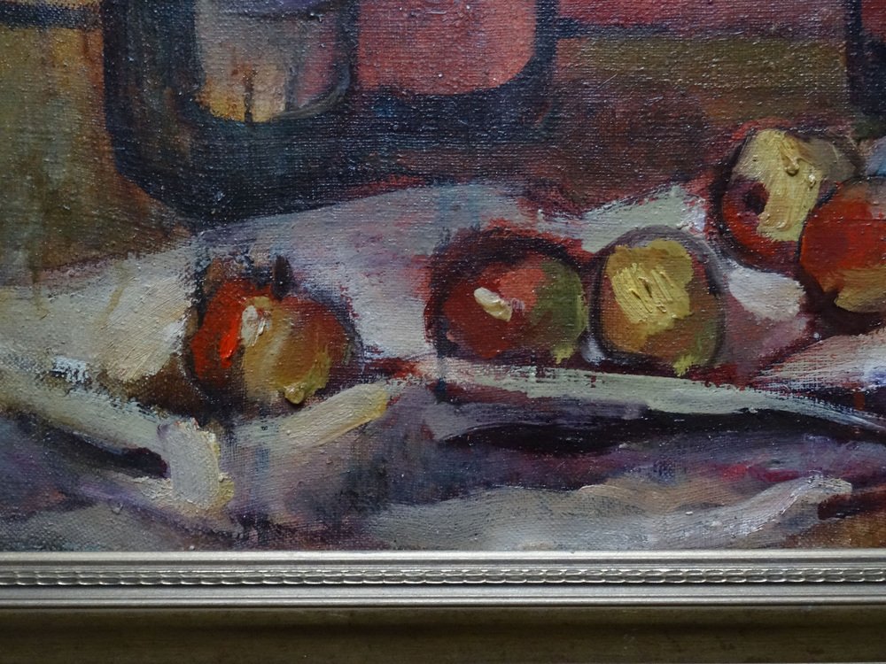 Biruta Baumane, Still Life with Apples, 1961, Oil on Canvas