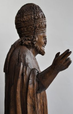 Bishop, 17th Century, Oak Sculpture-KHH-1362895