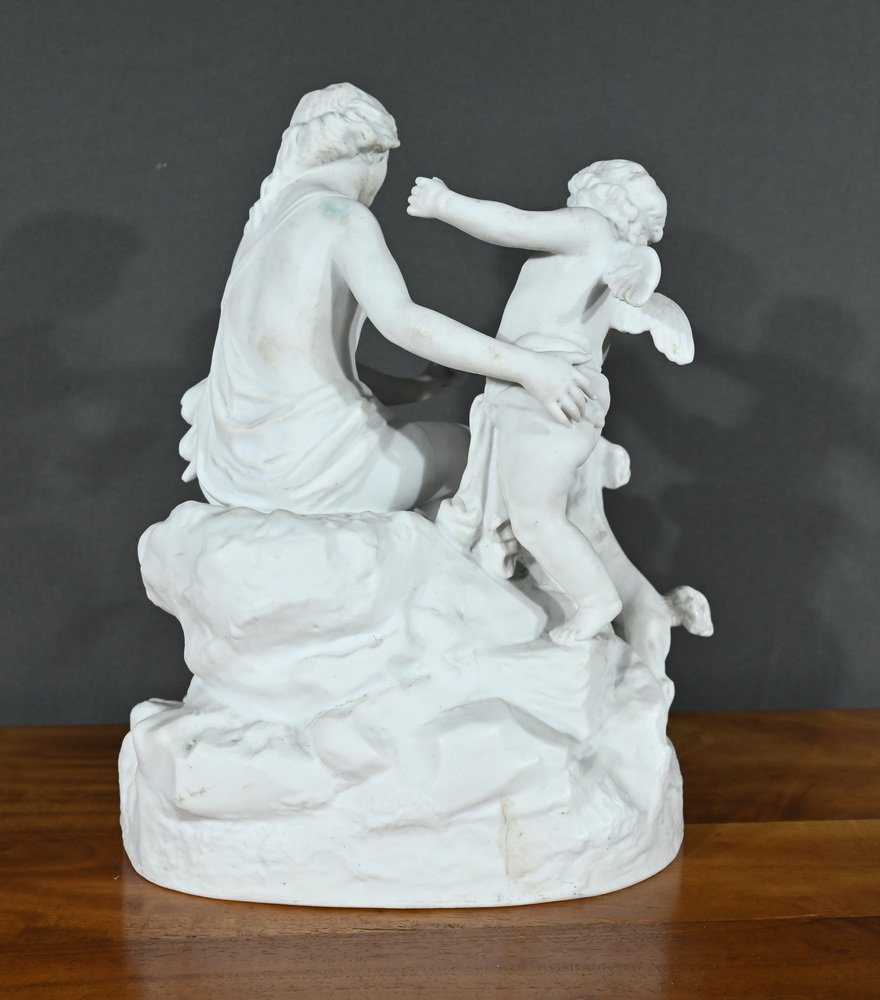 Bisque Sculpture of Venus and Amor, Late 19th Century