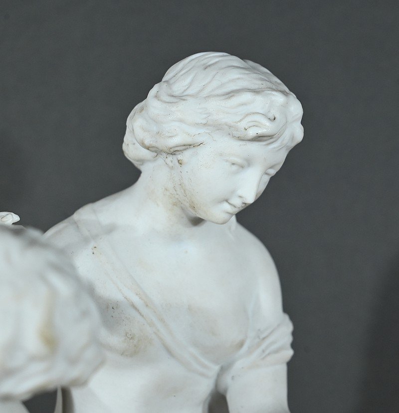 Bisque Sculpture of Venus and Amor, Late 19th Century