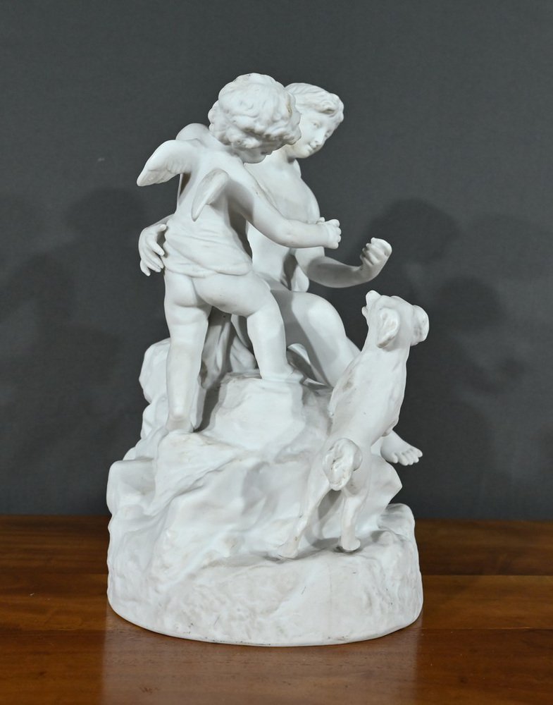 Bisque Sculpture of Venus and Amor, Late 19th Century