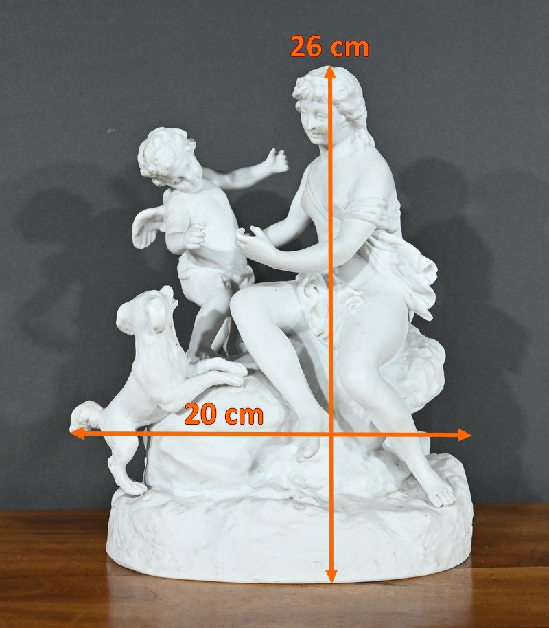 Bisque Sculpture of Venus and Amor, Late 19th Century