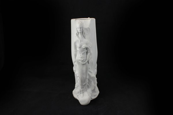 Bisquit Vase with Male and Female Characters, 1890s-IJR-1402654