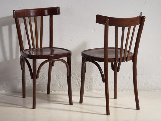 Bistro Dining Chairs from Thonet, 1940, Set of 4-ZNJ-2035308