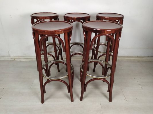 Bistrot Bar Stools, 1980s, Set of 5-EAD-1781463