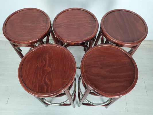 Bistrot Bar Stools, 1980s, Set of 5-EAD-1781463