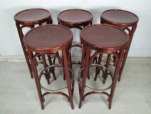 Bistrot Bar Stools, 1980s, Set of 5-EAD-1781463