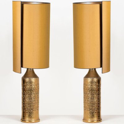 Bitossi Lamps for Bergboms with Custom Made Shades by René Houben, Set of 2-VDW-991426