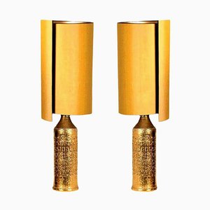 Bitossi Lamps for Bergboms with Custom Made Shades by René Houben, Set of 2-VDW-991426