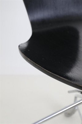 Black 3117 Office Swivel Chair by Arne Jacobsen for Fritz Hansen, 1970-NIX-1804702