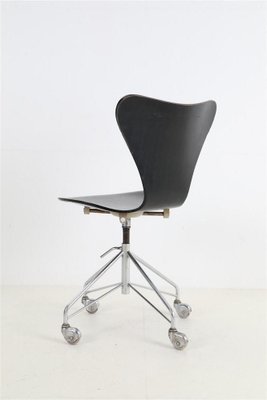 Black 3117 Office Swivel Chair by Arne Jacobsen for Fritz Hansen, 1970-NIX-1804702