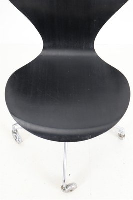 Black 3117 Office Swivel Chair by Arne Jacobsen for Fritz Hansen, 1970-NIX-1804702