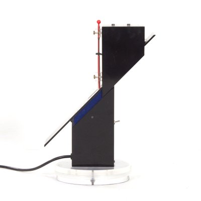 Black Acrylic Glass Table Lamp, 1980s-ZT-1146075