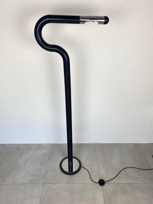 Black Adjustable Tubular Floor Lamp, Italy, 1970s-LYQ-1171540